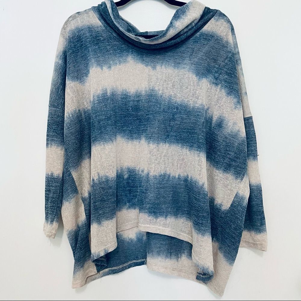 Blue & White Tye Dyed Top